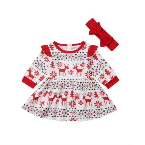 New Princess Baby Girl Christmas Dress Cartoon Deer Print Toddler Party Clothing+Headband 2PCS Long Sleeve Xmas Dress Hot 6M-5Y
New Princess Baby Girl Christmas Dress Cartoon Deer Print Toddler Party Clothing+Headband 2PCS Long Sleeve Xmas Dress Hot 6M-5Y