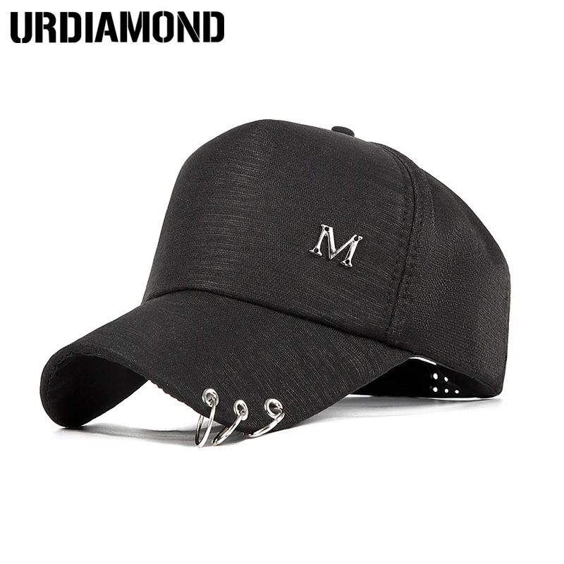 URDIAMOND New Spring Cotton Cap Iron Ring Baseball Cap Snapback Hat Iron Ring Summer Cap Hip Hop Fitted Cap Hats For Men Women
URDIAMOND New Spring Cotton Cap Iron Ring Baseball Cap Snapback Hat Iron Ring Summer Cap Hip Hop Fitted Cap Hats For Men Women