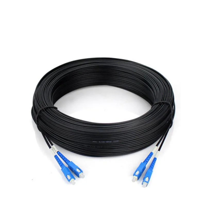 

Outdoor 200M SC UPC Fiber Optic Patch Cord 2core Drop Patch Cable optical SM duplex fiber cable Duplex G657A Field Fiber cable