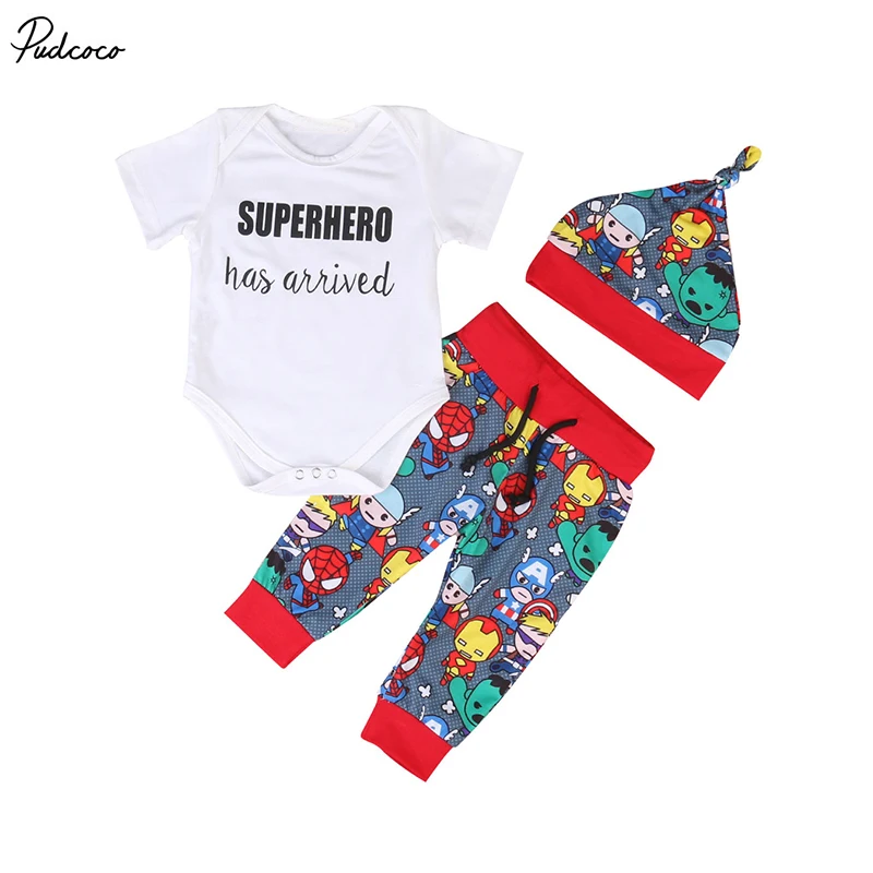 2018 Summer Newborn Kids Baby Boys Clothes Cartoon Romper + Pants +Hat 3pcs Outfits print Floral cotton Clothes Set
2018 Summer Newborn Kids Baby Boys Clothes Cartoon Romper + Pants +Hat 3pcs Outfits print Floral cotton Clothes Set