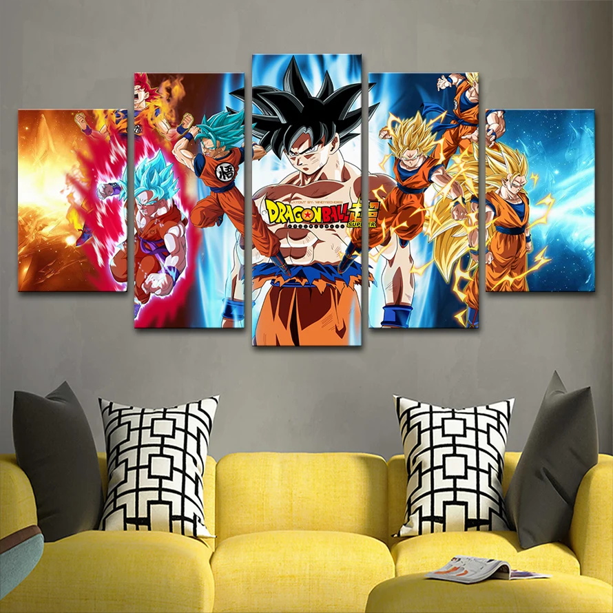 Vintage Home Decoration Paintings On Canvas Posters 5 Panel Anime Dragon Ball Goku Framework Pictures Prints On The Wall
Vintage Home Decoration Paintings On Canvas Posters 5 Panel Anime Dragon Ball Goku Framework Pictures Prints On The Wall