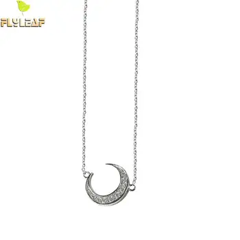 Flyleaf 925 Sterling Silver Necklace Women Half Crescent Cubic Zirconia Fashion Chain Fine Jewelry Simple Necklaces & Pendants
Flyleaf 925 Sterling Silver Necklace Women Half Crescent Cubic Zirconia Fashion Chain Fine Jewelry Simple Necklaces & Pendants