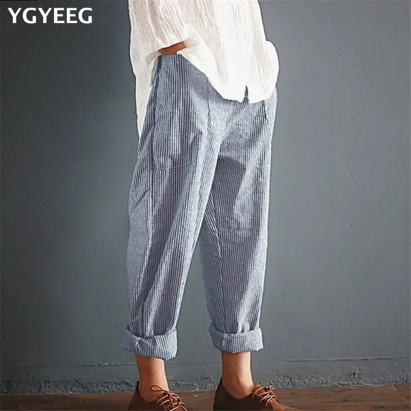 YGYEEG 2019 Summer Cotton Linen New Women's Casual Pants Fashion Pants Elastic Waist Harem Pants Trousers Autumn Large Size 5XL
YGYEEG 2019 Summer Cotton Linen New Women's Casual Pants Fashion Pants Elastic Waist Harem Pants Trousers Autumn Large Size 5XL