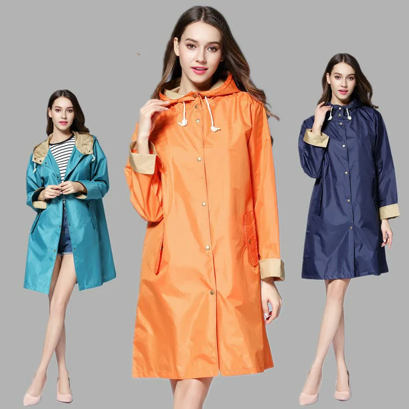 

Fashion Men And Women Lightweight Poncho Waterproof Long Raincoat Femal Outdoor Rainwear Chubasqueros capa de chuva