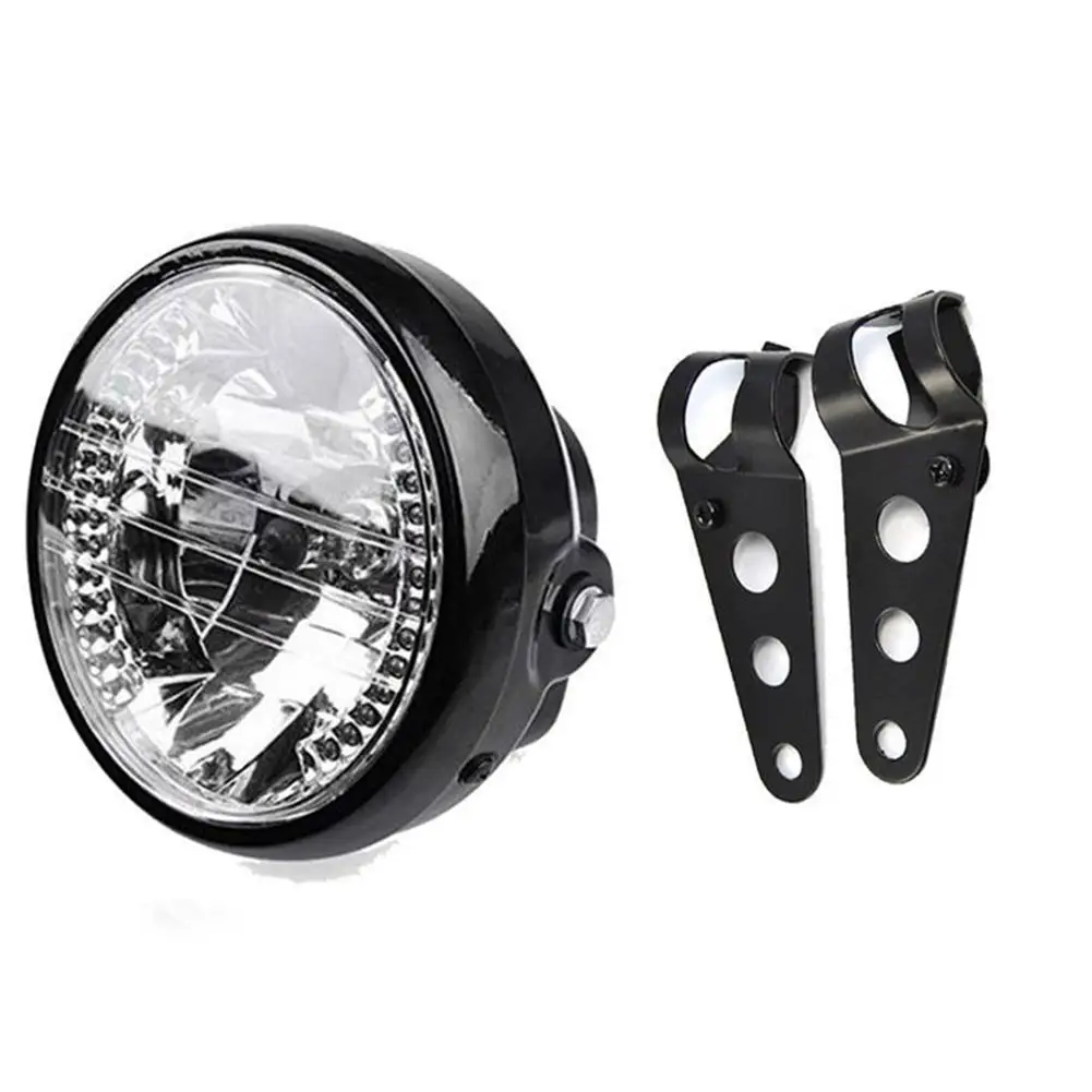 Modified Motorcycle Retro Front Headlights Lamp Holder LED Turn Light Black Bracket 35W 3000K 2250LM Motorbike Accessories
Modified Motorcycle Retro Front Headlights Lamp Holder LED Turn Light Black Bracket 35W 3000K 2250LM Motorbike Accessories