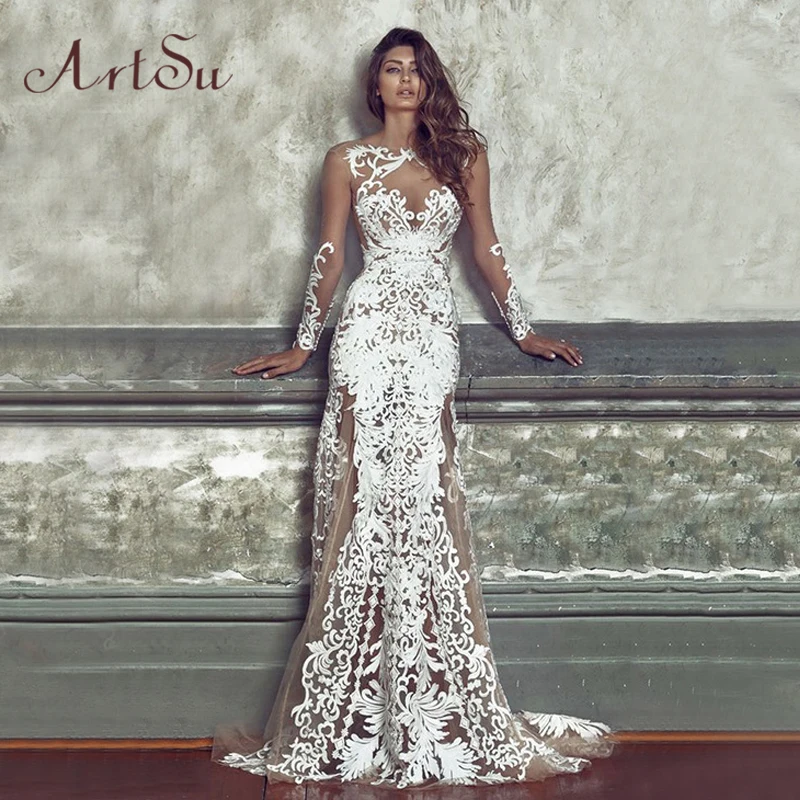 ArtSu Autumn White Lace Party Maxi Dress Women Sexy See-through Backless Dresses Long Sleeve Robe Club Vestidos ASDR30127 
ArtSu Autumn White Lace Party Maxi Dress Women Sexy See-through Backless Dresses Long Sleeve Robe Club Vestidos ASDR30127