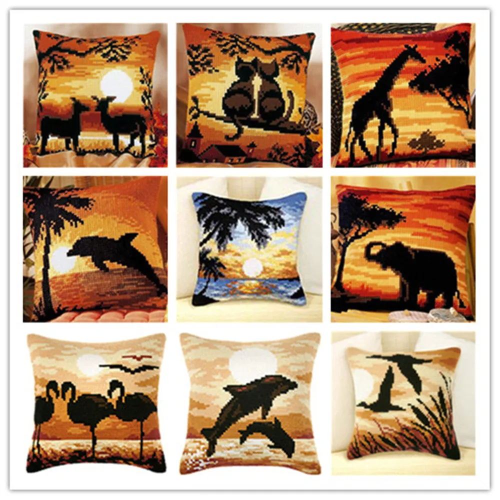 oneroom Cross Stitch Pillow Mat DIY Craft Sunset 42CM by 42CM Latch Hook Kit Needlework Crocheting Cushion Embroidery
oneroom Cross Stitch Pillow Mat DIY Craft Sunset 42CM by 42CM Latch Hook Kit Needlework Crocheting Cushion Embroidery