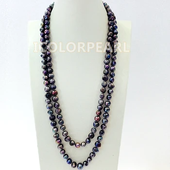 WEICOLOR 120CM Long 8-9mm Dark Grey Natural Cultured Freshwater Pearl Sweater Jewelry Sweater Necklace.
WEICOLOR 120CM Long 8-9mm Dark Grey Natural Cultured Freshwater Pearl Sweater Jewelry Sweater Necklace.