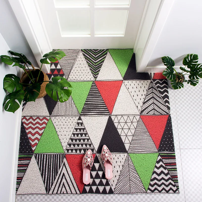Nordic style DIY geometric PVC wire loop entry mat bathroom waterproof door mat Door dusting carpet non-slip custom made rug
Nordic style DIY geometric PVC wire loop entry mat bathroom waterproof door mat Door dusting carpet non-slip custom made rug