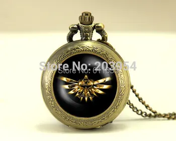 Movie Zelda Hyrule Crest Pocket Watches 1pcs/lot locket necklace legend of Zelda vintage Pendant fashion jewelry steampunk 2017
Movie Zelda Hyrule Crest Pocket Watches 1pcs/lot locket necklace legend of Zelda vintage Pendant fashion jewelry steampunk 2017