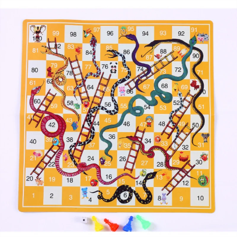 Snake Ladder Educational Kids Children Toys Interesting Board Game Set Portable Flying Chess Board Family Board Game
Snake Ladder Educational Kids Children Toys Interesting Board Game Set Portable Flying Chess Board Family Board Game