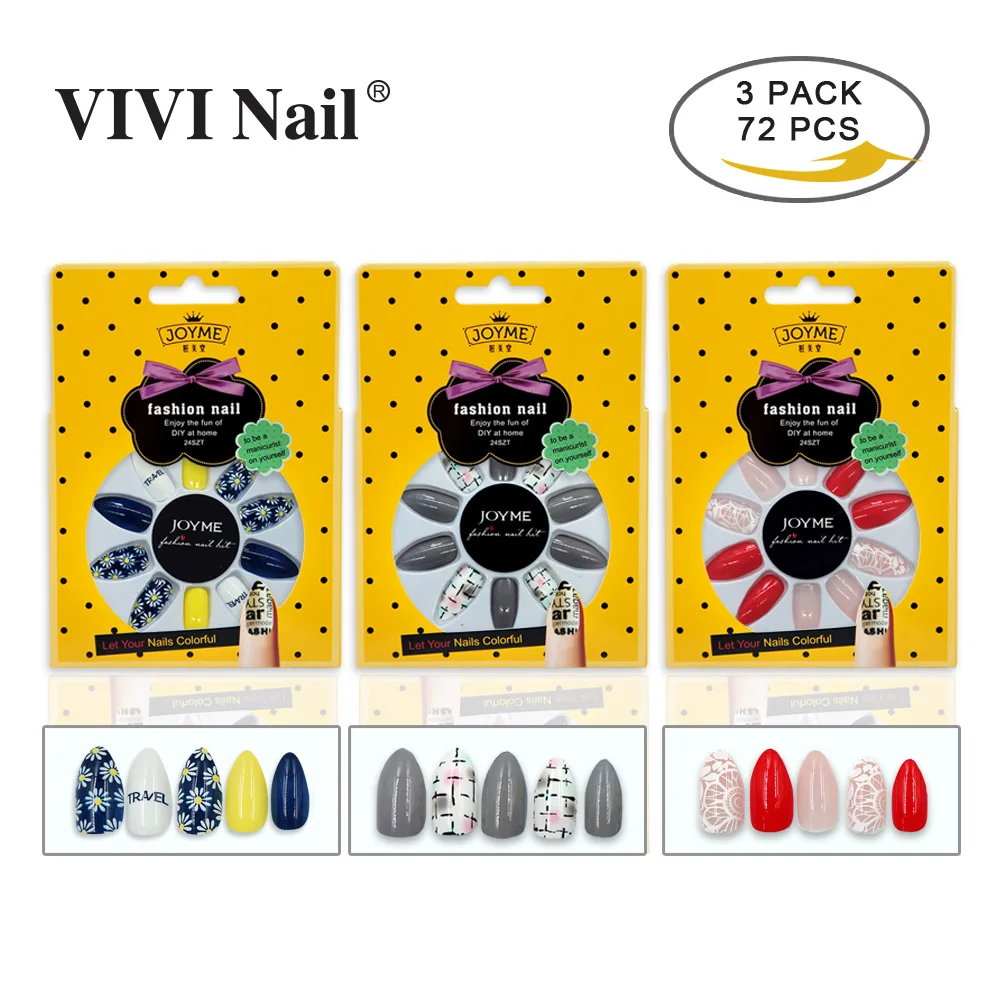 Long Stiletto False Nails with Design 72PCS Fake Nails Manicure Artificial Nails ABS DIY Finger Nail Art
Long Stiletto False Nails with Design 72PCS Fake Nails Manicure Artificial Nails ABS DIY Finger Nail Art