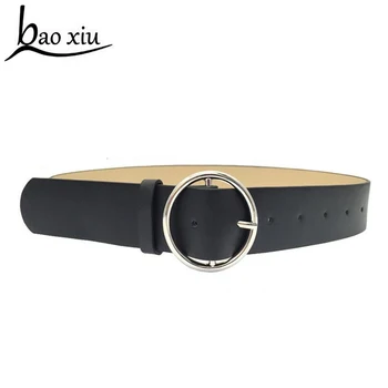 women gold silver Round buckle belts female hot leisure jeans wild belt without pin metal buckle brown leather black strap belt
women gold silver Round buckle belts female hot leisure jeans wild belt without pin metal buckle brown leather black strap belt
