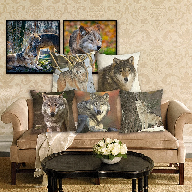 HD Wolf Cushion Cover Decorative Cute Linen Cushion Case Sofa Throw Pillow Car Chair Home Decor Pillow Case almofadas
HD Wolf Cushion Cover Decorative Cute Linen Cushion Case Sofa Throw Pillow Car Chair Home Decor Pillow Case almofadas