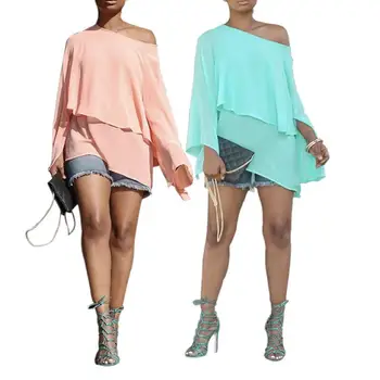 2018 Summer Women's New T-shirt European American Fashion Sexy Summer Refreshing Loose Chiffon T-shirt Female
2018 Summer Women's New T-shirt European American Fashion Sexy Summer Refreshing Loose Chiffon T-shirt Female