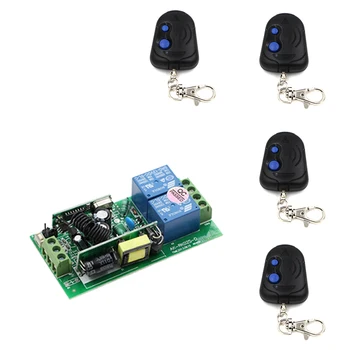 2Way Wide Voltage Receiver AC85V 110V 220V 250V RF Wireless Remote Control Switch 4piece Transmitters 2 Keys Self-lock 315/433
2Way Wide Voltage Receiver AC85V 110V 220V 250V RF Wireless Remote Control Switch 4piece Transmitters 2 Keys Self-lock 315/433