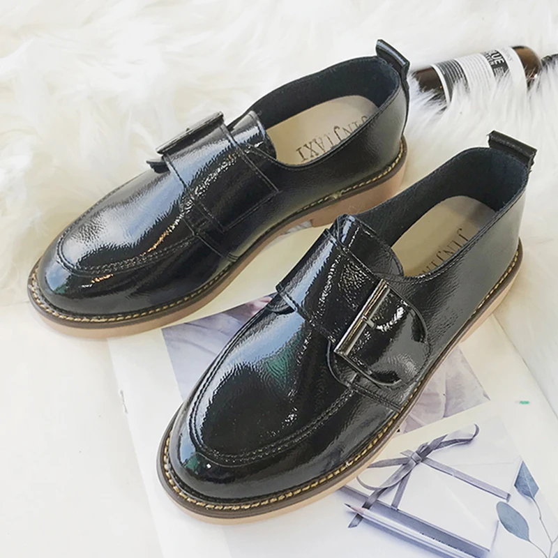 Moxxy Leather Women Flats Shoes Autumn Black Casual Shoes Ladies Buckle Soft Leather Women Oxford Shoes Zapatos Mujer
Moxxy Leather Women Flats Shoes Autumn Black Casual Shoes Ladies Buckle Soft Leather Women Oxford Shoes Zapatos Mujer