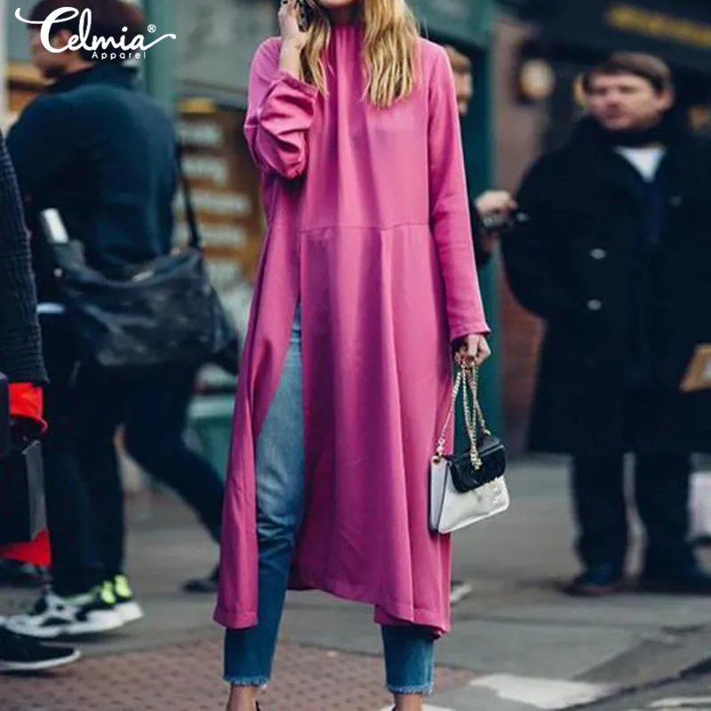 Celmia 2019 Autumn Women Long Sleeve Blouses Casual Shirts Fashion Ladies Long Tops Work Party High Split Blusas Femininas S-5XL
Celmia 2019 Autumn Women Long Sleeve Blouses Casual Shirts Fashion Ladies Long Tops Work Party High Split Blusas Femininas S-5XL