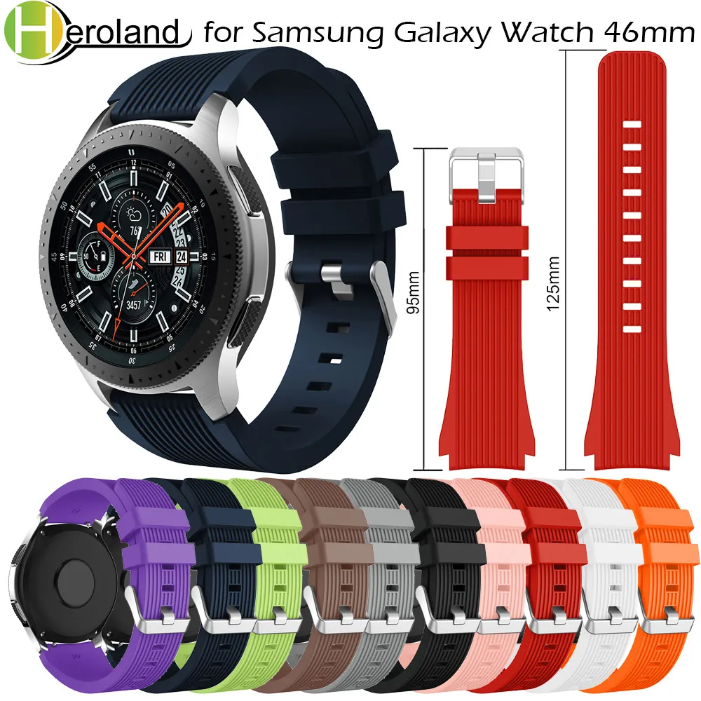 22mm Soft Silicone Watch Strap Band For Samsung Galaxy Watch 46mm Sports Band Smart Watches Band For Samsung Gear S3 Watchbands
22mm Soft Silicone Watch Strap Band For Samsung Galaxy Watch 46mm Sports Band Smart Watches Band For Samsung Gear S3 Watchbands