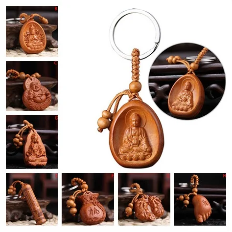 Lucky Wood Carving Buddha Pendant Keychain Unisex Chinese Buddha Keyring For Car Bag 2019 New Jewelry Buckle Wholesale
Lucky Wood Carving Buddha Pendant Keychain Unisex Chinese Buddha Keyring For Car Bag 2019 New Jewelry Buckle Wholesale