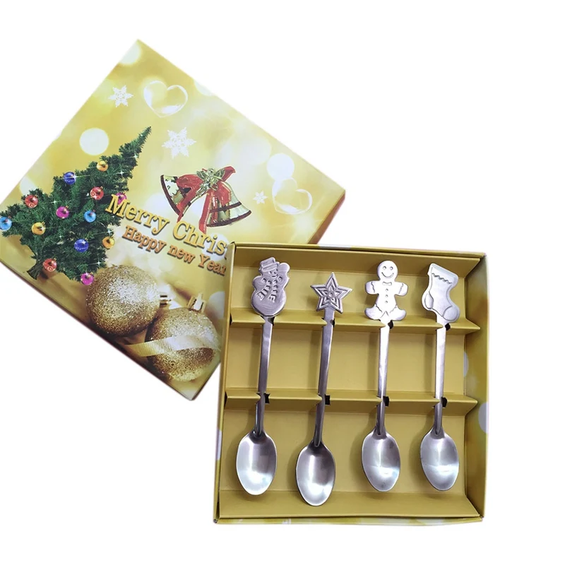 4 pcs/set Christmas Coffee Spoons Stainless Steel Coffee Spoon For Kid Drinking Tea Spoon Christmas Tableware
4 pcs/set Christmas Coffee Spoons Stainless Steel Coffee Spoon For Kid Drinking Tea Spoon Christmas Tableware