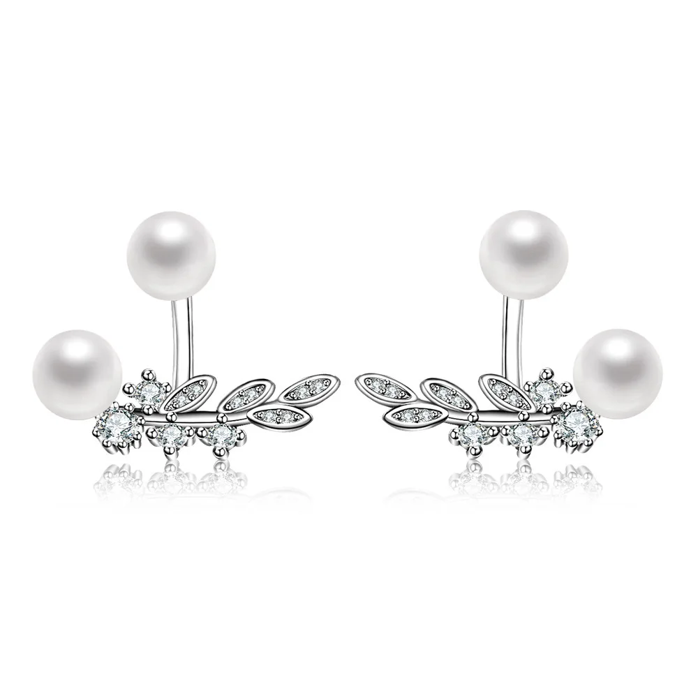 Luxury Women Stud Earrings Original 925 Sterling Silver Leaf Brincos Noble Double Pearl Shape for Wedding Party Hot Sale
Luxury Women Stud Earrings Original 925 Sterling Silver Leaf Brincos Noble Double Pearl Shape for Wedding Party Hot Sale