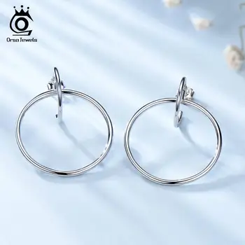 ORSA JEWELS Genuine 925 Sterling Silver Drop Earrings For Women Simple Design Fashion Circle Shape Earrings Jewelry Female VSE06
ORSA JEWELS Genuine 925 Sterling Silver Drop Earrings For Women Simple Design Fashion Circle Shape Earrings Jewelry Female VSE06