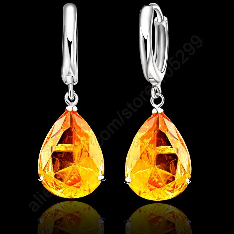 Multi-Colores Water Drop Crystals Stones Filled For Women Wedding Hoop Earrings Pure 925 Sterling Silver Accessories 
Multi-Colores Water Drop Crystals Stones Filled For Women Wedding Hoop Earrings Pure 925 Sterling Silver Accessories