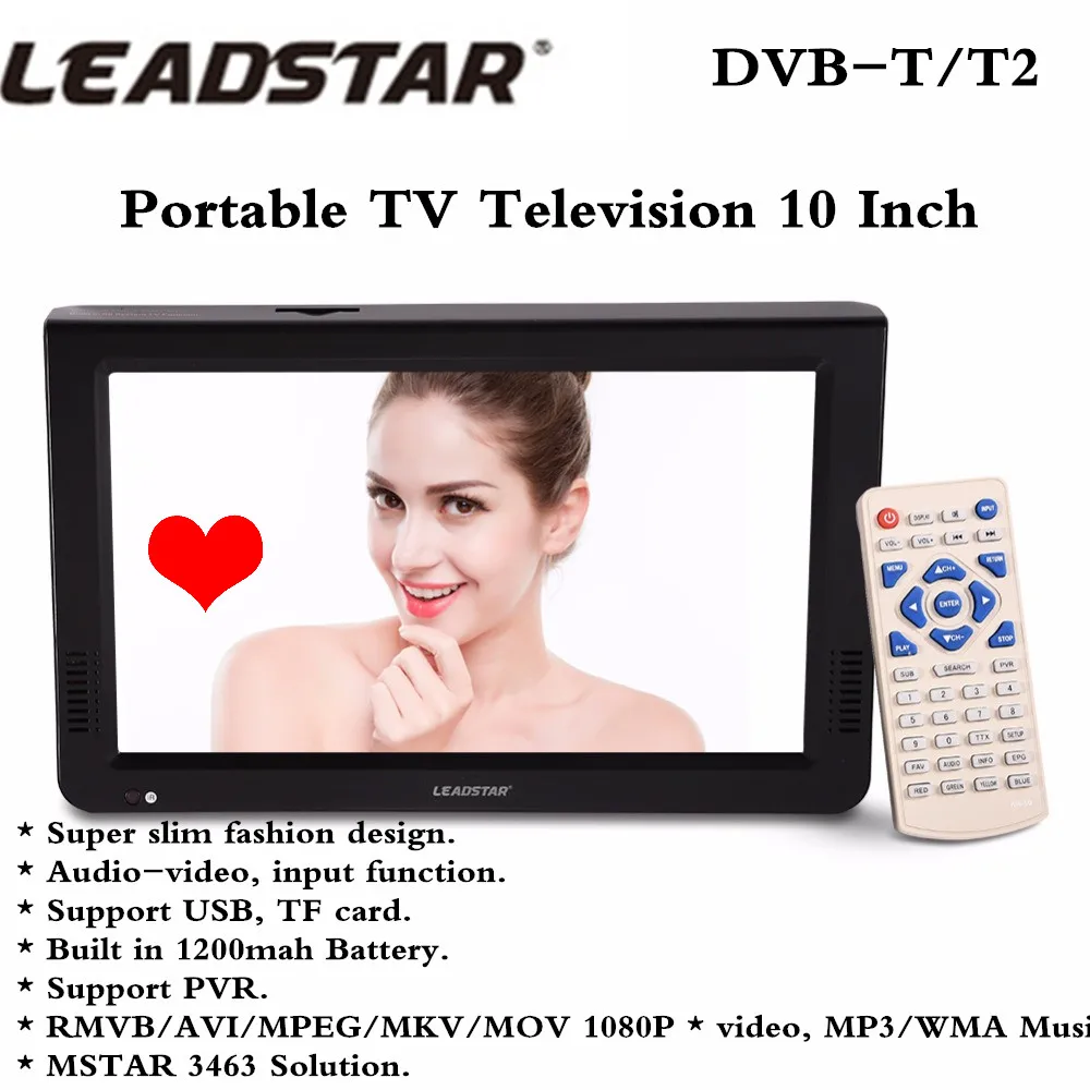 Portable TV Television DVB-T T2 10 Inch Digital Analog HDMI Led Televisions Support TF Card USB Audio Car Television 1200mah
Portable TV Television DVB-T T2 10 Inch Digital Analog HDMI Led Televisions Support TF Card USB Audio Car Television 1200mah