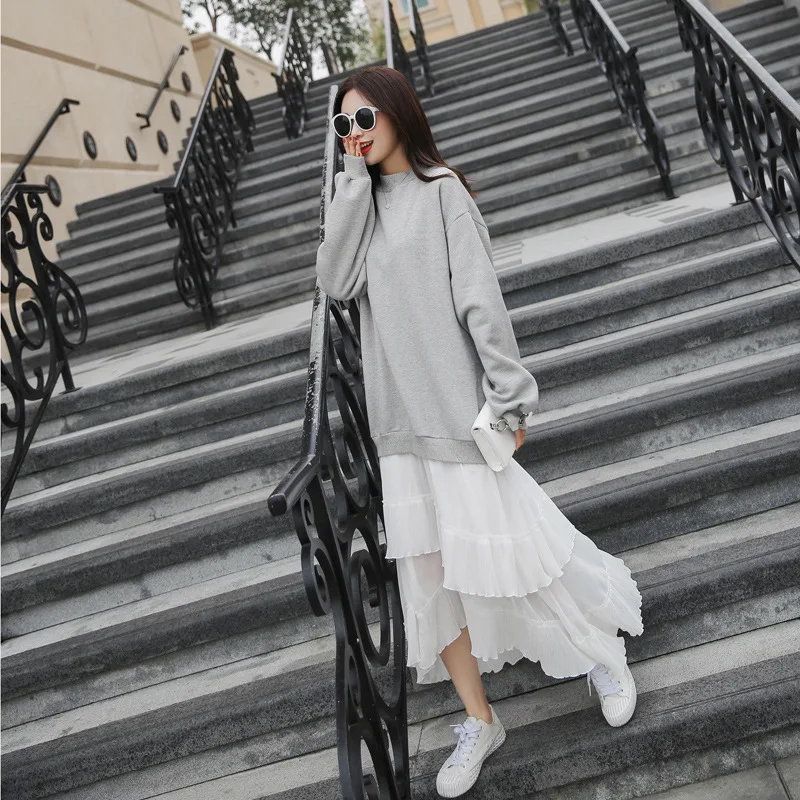 SuperAen 2018 Fashion New Arrival Autumn Elegant Casual Cotton Dress Trumpet Long Dress Women O-Neck Maxi Dress
SuperAen 2018 Fashion New Arrival Autumn Elegant Casual Cotton Dress Trumpet Long Dress Women O-Neck Maxi Dress
