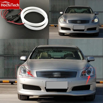 

HochiTech Eexcellent milk white cotton cover SMD angel eyes halo ring kit daytime light DRL for Infiniti G35 2006 2007 2008