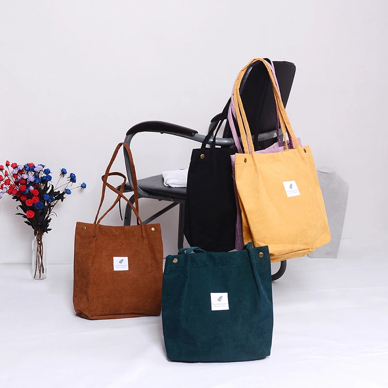 Women Solid Corduroy Shoulder Bags Environmental Shopping Bag Tote Package Crossbody Bags Purses Casual Handbag
Women Solid Corduroy Shoulder Bags Environmental Shopping Bag Tote Package Crossbody Bags Purses Casual Handbag