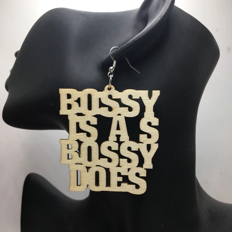 Бесплатная доставка! Деревянные серьги Bossy | Украшения и аксессуары