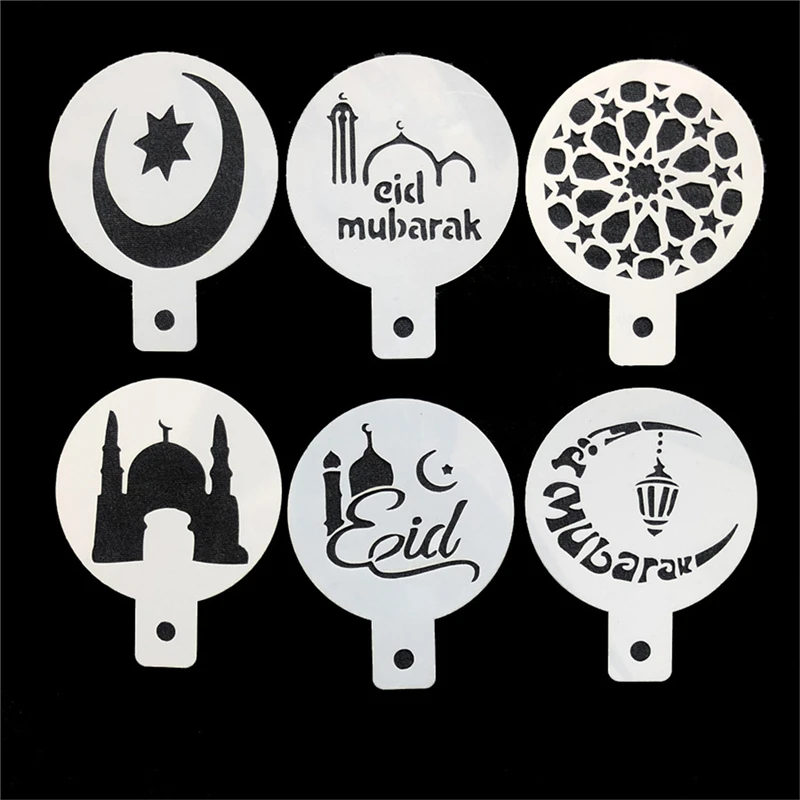 Aomily 6pcs/Set Eid Mubarak Cupcake Cake Stencils Ramadan Decoration Islamic Holiday Coffee Stencils Gadgets Cake Baking Tools
Aomily 6pcs/Set Eid Mubarak Cupcake Cake Stencils Ramadan Decoration Islamic Holiday Coffee Stencils Gadgets Cake Baking Tools