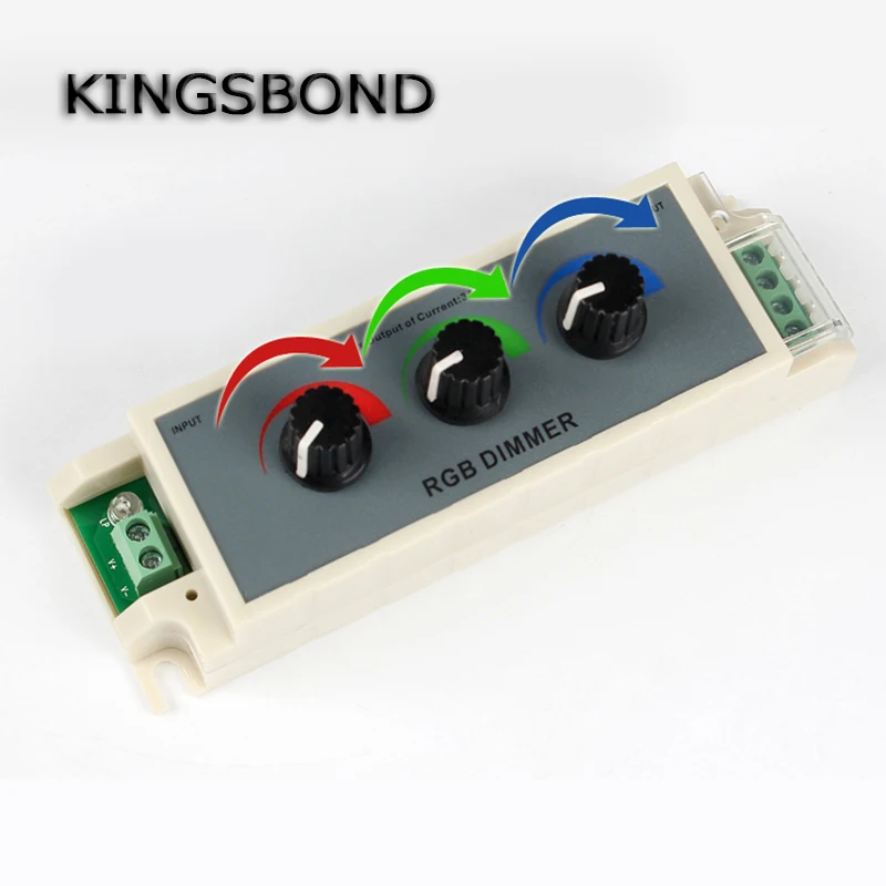 DC12V 24V 9A Knob RGB LED Dimmer Controller Output for RGB Multi-color LED Strip Lights and Single Color LED Strip
DC12V 24V 9A Knob RGB LED Dimmer Controller Output for RGB Multi-color LED Strip Lights and Single Color LED Strip
