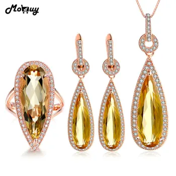 MoBuy Classic Pear Citrine Natural Gemstone 3pcs Jewelry Sets 100% 925 Sterling Silver For Women Engagement Jewelry V047ENR
MoBuy Classic Pear Citrine Natural Gemstone 3pcs Jewelry Sets 100% 925 Sterling Silver For Women Engagement Jewelry V047ENR