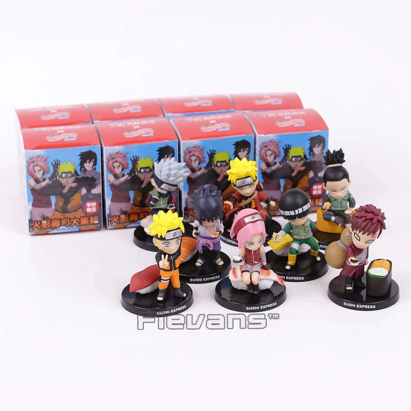 NARUTO Kakashi Naruto Gaara Sakura Rock Lee Nara Sasuke Sushi ver. PVC Figures Toys 8pcs/set
NARUTO Kakashi Naruto Gaara Sakura Rock Lee Nara Sasuke Sushi ver. PVC Figures Toys 8pcs/set