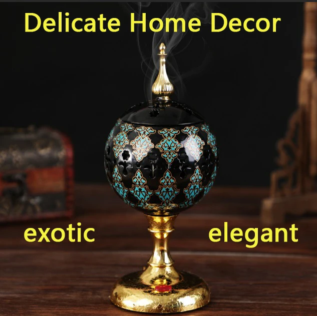 Portable Hollow Pattern Ceramic Incense Burner Porcelain Censer Islamic Style With Socket Home Office Decoration 10x10x24cm
Portable Hollow Pattern Ceramic Incense Burner Porcelain Censer Islamic Style With Socket Home Office Decoration 10x10x24cm