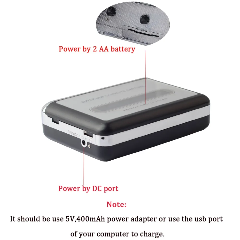 20pcs/lot Porable Cassette player USB Cassette to MP3 Converter CD Music/Walkman Tapes Recorder Tape to PC/Laptop with Earphone
20pcs/lot Porable Cassette player USB Cassette to MP3 Converter CD Music/Walkman Tapes Recorder Tape to PC/Laptop with Earphone