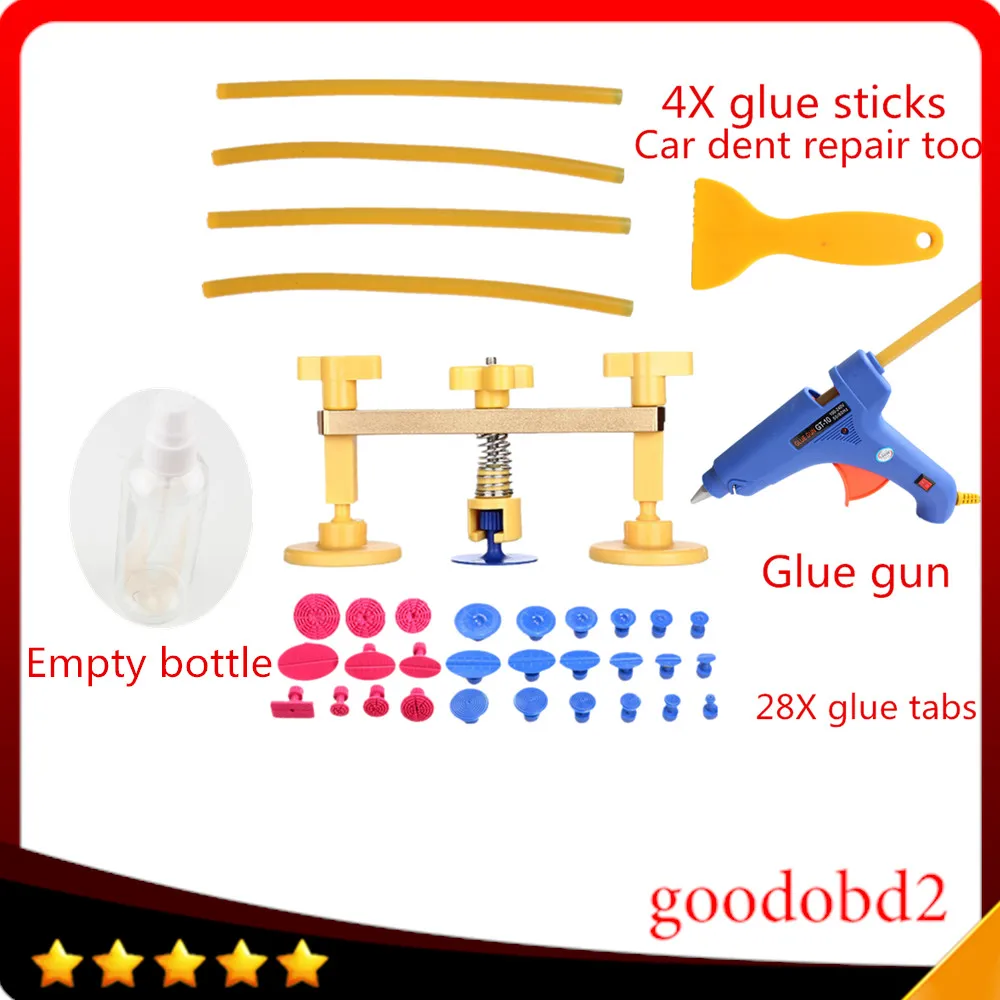 PDR Tools Gold Bridge 28x PDR Puller Tabs Car Dent Removal Paintless Dent Repair Hand Tool Set with glue gun100W +4x glue sticks
PDR Tools Gold Bridge 28x PDR Puller Tabs Car Dent Removal Paintless Dent Repair Hand Tool Set with glue gun100W +4x glue sticks