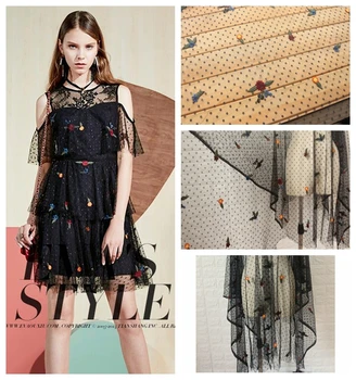 2Y/lot black good quality Multicolor Leaves Embroidered 150CM Wide Lace Fabric Evening Dress Women Embroidery voile trim Clothes
2Y/lot black good quality Multicolor Leaves Embroidered 150CM Wide Lace Fabric Evening Dress Women Embroidery voile trim Clothes