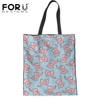 FORUDESIGNS Cute Cartoon Elephant Printing Women Linen Shopping Totes Bag Female Casual Summer Beach Handbags Girls School Bags
FORUDESIGNS Cute Cartoon Elephant Printing Women Linen Shopping Totes Bag Female Casual Summer Beach Handbags Girls School Bags