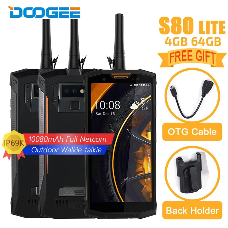 Doogee S80 Lite Dual Sim 4G LTE Waterproof Shockproof Smartphone Android 8.1 Oreo Octa Core 4GB+64GB 10080mAh NFC Fingerprint
Doogee S80 Lite Dual Sim 4G LTE Waterproof Shockproof Smartphone Android 8.1 Oreo Octa Core 4GB+64GB 10080mAh NFC Fingerprint