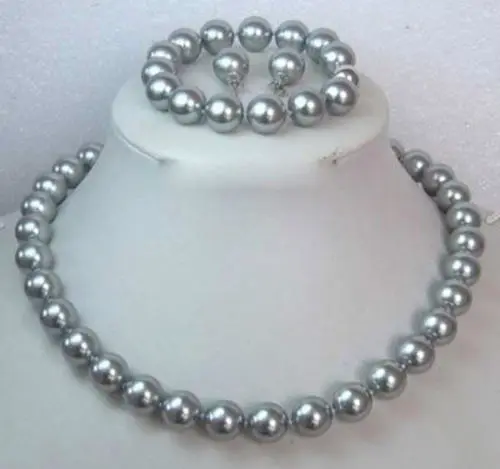 12MM Gray Shell Pearl Round Beads Necklace Bracelet/ Earrings Set ^^^@^Noble style Natural Fine jewe FREE SHIPPING
12MM Gray Shell Pearl Round Beads Necklace Bracelet/ Earrings Set ^^^@^Noble style Natural Fine jewe FREE SHIPPING