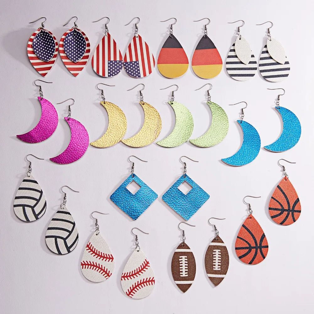 Rinhoo Crescent Leather Drop Earrings Geometric Water Droplets Casual Earrings Stripes Leaf Shape Leather Jewelry
Rinhoo Crescent Leather Drop Earrings Geometric Water Droplets Casual Earrings Stripes Leaf Shape Leather Jewelry
