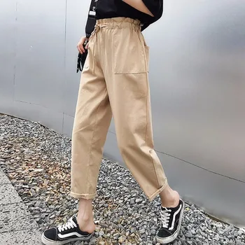 2019 Cotton Women Loose Causal Wide Leg Pants High Waist Drawstring Solid Cargo Pants Casual Comfort Long Trousers
2019 Cotton Women Loose Causal Wide Leg Pants High Waist Drawstring Solid Cargo Pants Casual Comfort Long Trousers