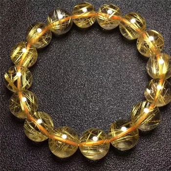 13mm Natural Brazil Gold Rutilated Titanium Quartz Bracelet Woman Man Lucky Wealthy Clear Round Beads Crystal Charms AAAAA
13mm Natural Brazil Gold Rutilated Titanium Quartz Bracelet Woman Man Lucky Wealthy Clear Round Beads Crystal Charms AAAAA