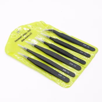 PJLSW 6pcs/lot Antistatic Electroplating Nonmagnetic ESD Stainless Steel Curved Straight Eyebrow Tweezers Nail Art Tools
PJLSW 6pcs/lot Antistatic Electroplating Nonmagnetic ESD Stainless Steel Curved Straight Eyebrow Tweezers Nail Art Tools