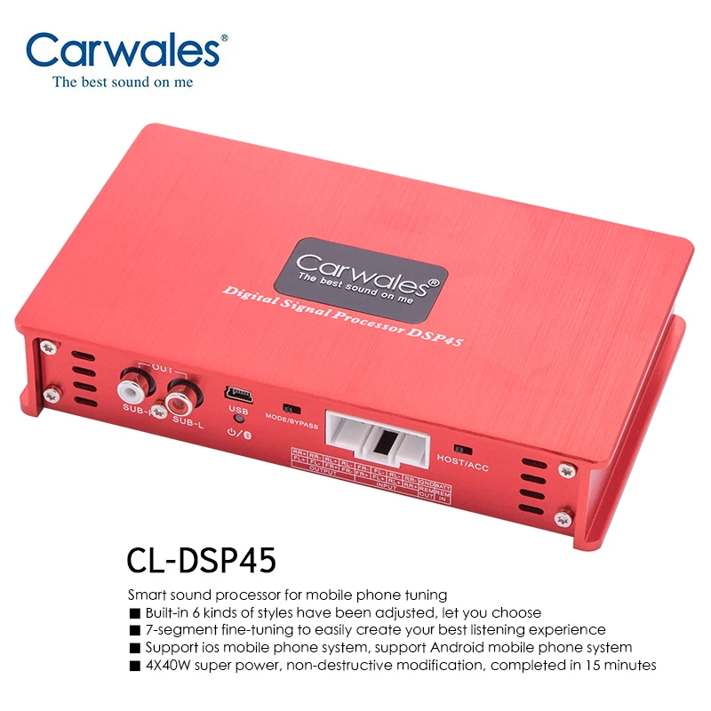 High Sound Quality 4X40W Super Power Car DSP Amplifier 4 Channels Bluetooth Functions Car Audio Lossless Amplifier Phone Tuning
High Sound Quality 4X40W Super Power Car DSP Amplifier 4 Channels Bluetooth Functions Car Audio Lossless Amplifier Phone Tuning