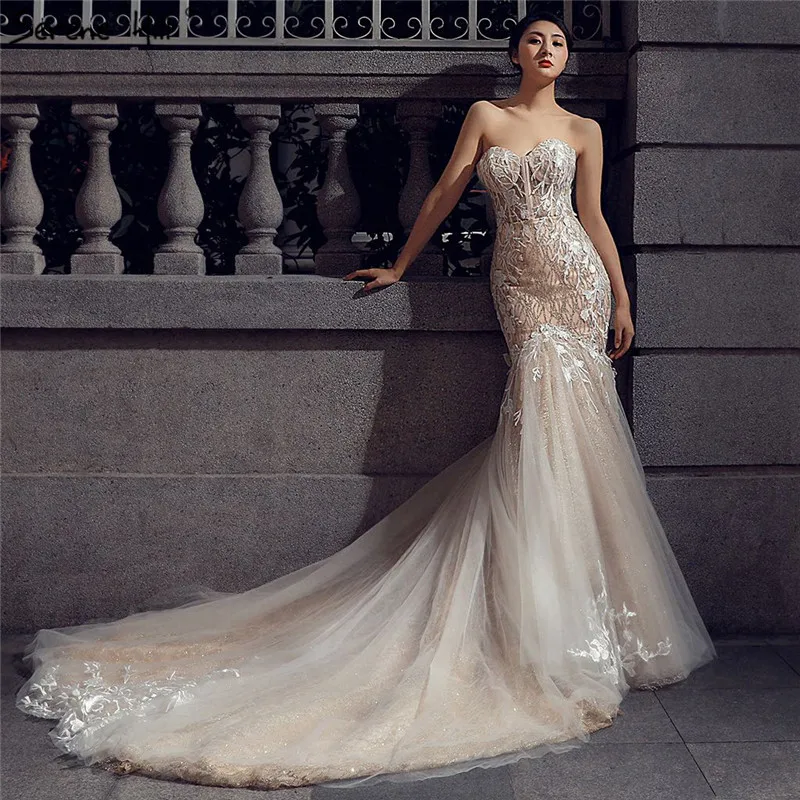 Newest Sweetheart Sexy Mermaid Vintage Wedding Dress 2019 Elegant Fashion Luxury Glitter Bridal Gown Real Photo 66349
Newest Sweetheart Sexy Mermaid Vintage Wedding Dress 2019 Elegant Fashion Luxury Glitter Bridal Gown Real Photo 66349